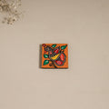 Madhubani handpainted wooden magnet 21 - handcrafted