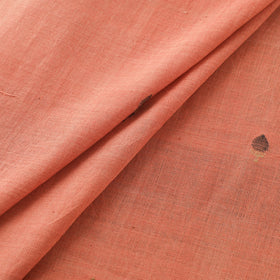 Peach - Handspun Handloom Natural Dyed Cotton Srikakulam Jamdani Fabric 41