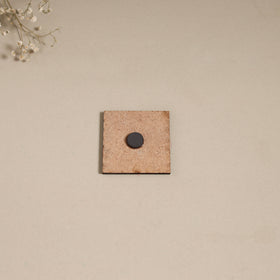 Madhubani handpainted wooden magnet 21 - handcrafted