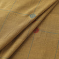 Yellow - Handspun Handloom Natural Dyed Cotton Srikakulam Jamdani Fabric 42