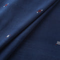 Blue - Handspun Handloom Natural Dyed Cotton Srikakulam Jamdani Fabric 44