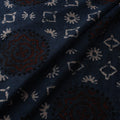 Blue - Hakoba Hand Block Ajrakh Print Natural Dyed Cotton Fabric 87