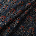 Blue - Hakoba Hand Block Ajrakh Print Natural Dyed Cotton Fabric 95