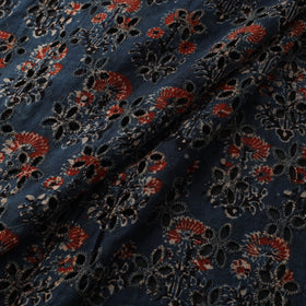 Blue - Hakoba Hand Block Ajrakh Print Natural Dyed Cotton Fabric 95