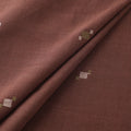 Brown - Handspun Handloom Natural Dyed Cotton Srikakulam Jamdani Fabric 46