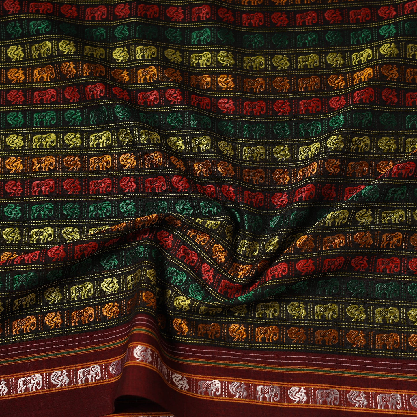 Khun Weave Silk Cotton Fabric 02