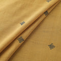 Yellow - Handspun Handloom Natural Dyed Cotton Srikakulam Jamdani Fabric 48