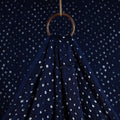 Buy Prussian Blue Kutch Bandhani Tie-Dye Modal Silk Fabric Online l iTokri.com