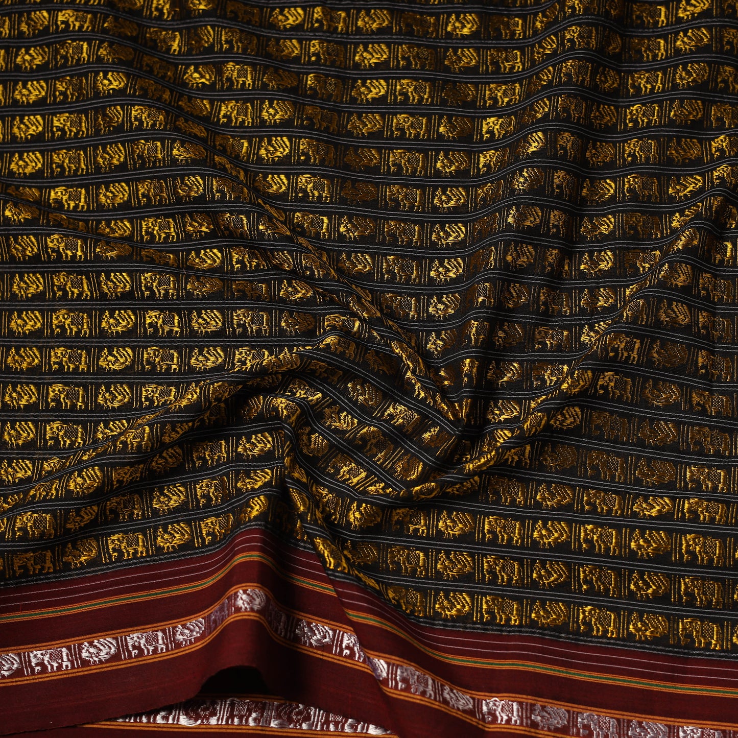 Khun Weave Silk Cotton Fabric 04