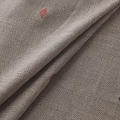 Handspun Handloom Natural Dyed Cotton Srikakulam Jamdani Fabric 51