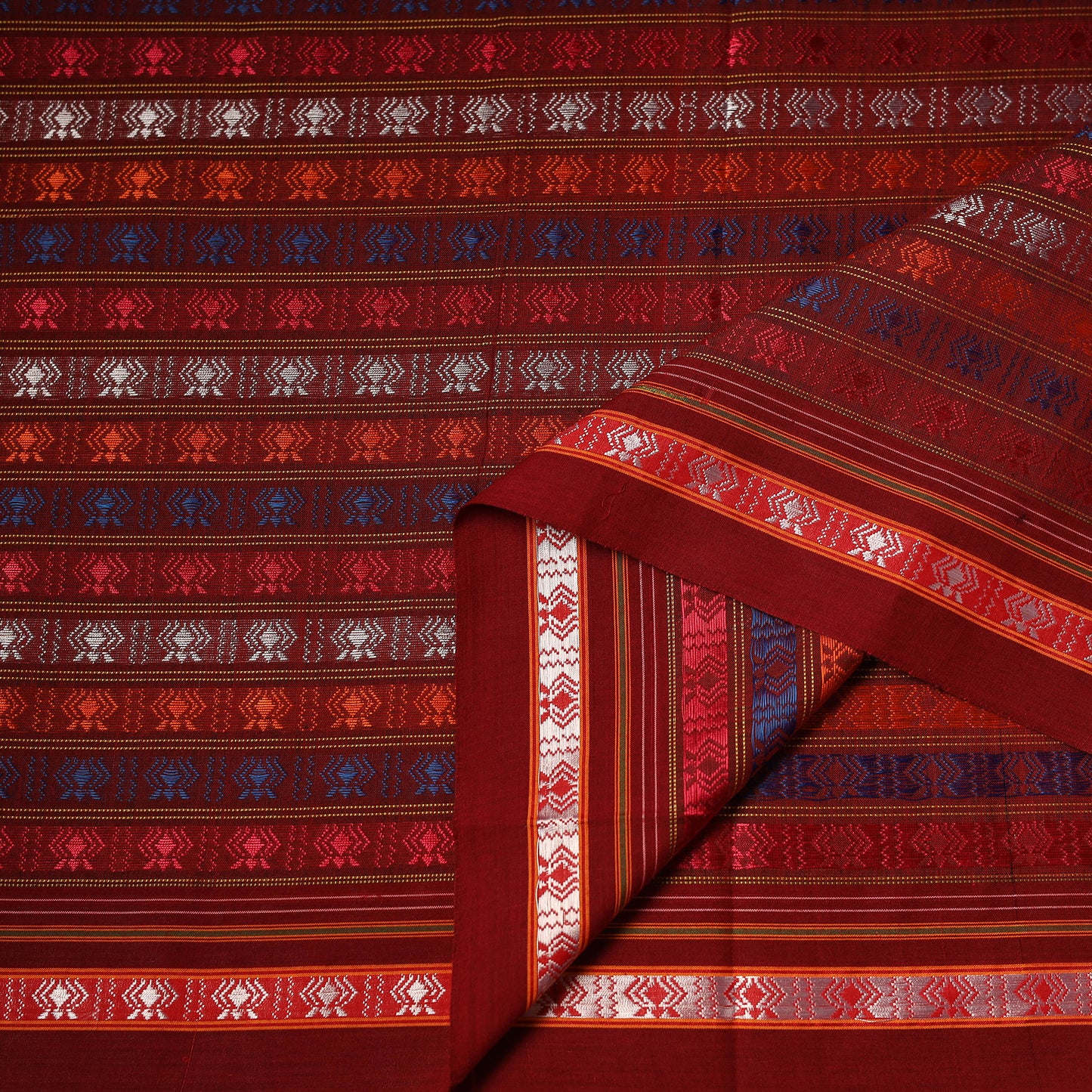 Khun Weave Silk Cotton Fabric 05