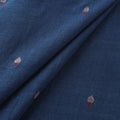 Blue - Handspun Handloom Natural Dyed Cotton Srikakulam Jamdani Fabric 52
