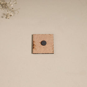Madhubani handpainted wooden magnet 25 - handcrafted