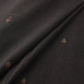 Black - Handspun Handloom Natural Dyed Cotton Srikakulam Jamdani Fabric 53