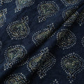 Blue - Hakoba Hand Block Ajrakh Print Natural Dyed Cotton Fabric 97