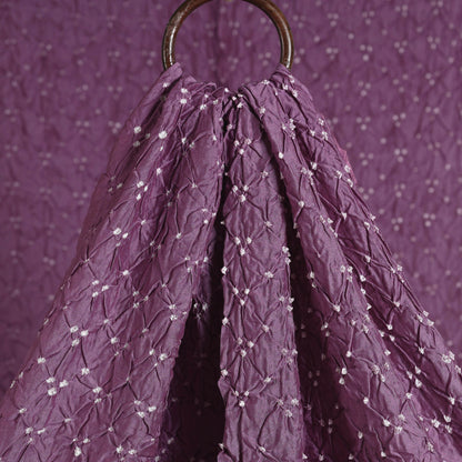 Purple - Kutch Bandhani Tie-Dye Modal Silk Fabric