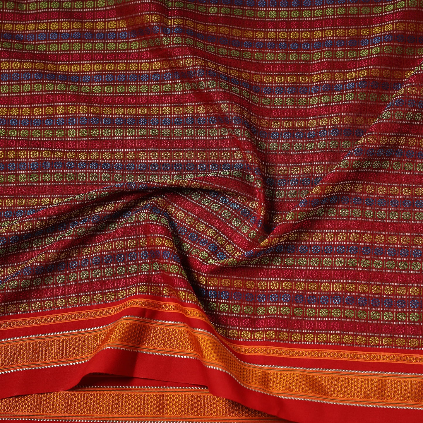 Khun Weave Silk Cotton Fabric 06