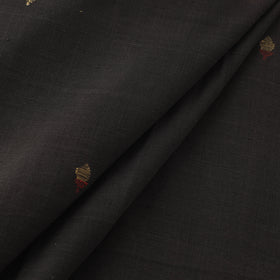 Black - Handspun Handloom Natural Dyed Cotton Srikakulam Jamdani Fabric 54