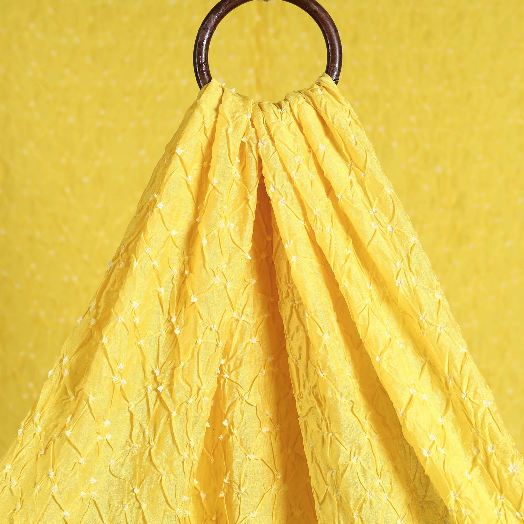 Bandhani Tie-Dye Chanderi Silk Fabric