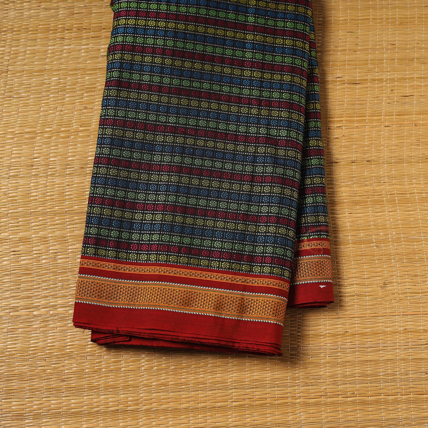Khun Weave Silk Cotton Fabric 07