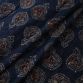 Blue - Hakoba Hand Block Ajrakh Print Natural Dyed Cotton Fabric 99