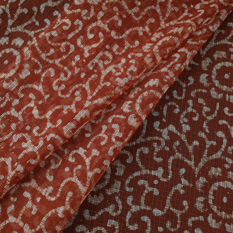 Kota Doria Cotton Hand Block Batik Print Fabric 07