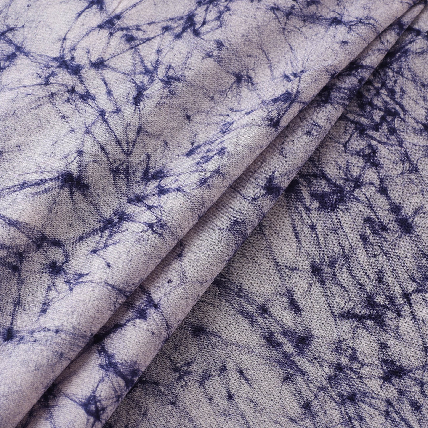 Blue - Hand Batik Print Cotton Fabric 12