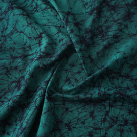 Green - hand batik print cotton fabric 15 - handcrafted
