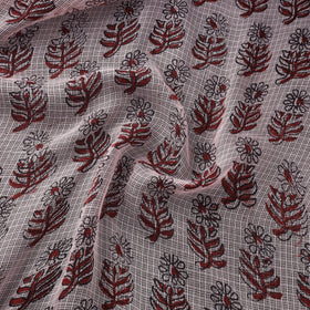 Natural Dyed Kota Doria Cotton Hand Block Bagh Print Fabric 10