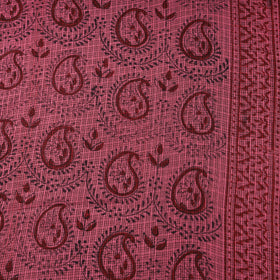 Natural Dyed Kota Doria Cotton Hand Block Bagh Print Fabric 11