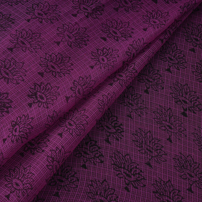 Natural Dyed Kota Doria Cotton Hand Block Bagh Print Fabric 12