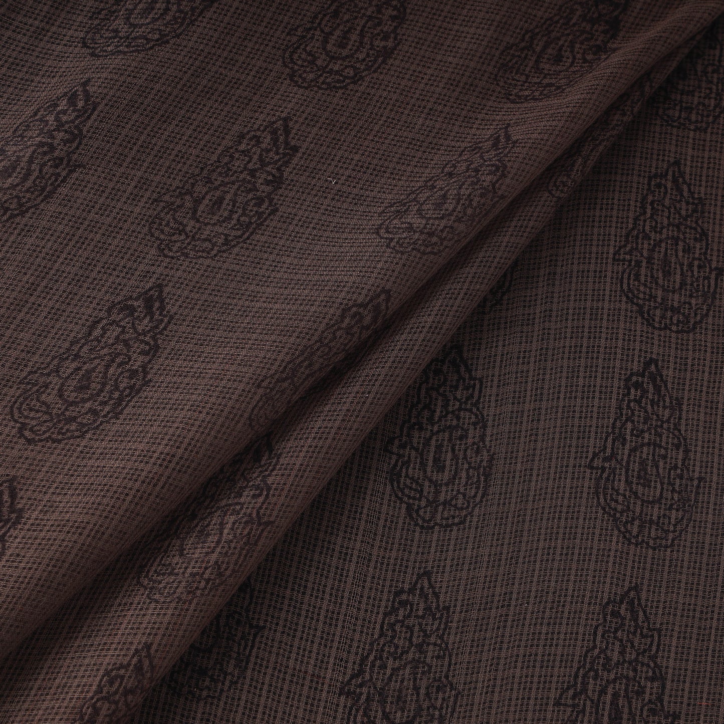 Natural Dyed Kota Doria Cotton Hand Block Bagh Print Fabric 14