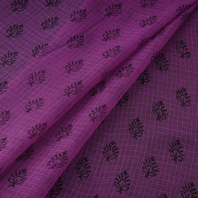 Natural Dyed Kota Doria Cotton Hand Block Bagh Print Fabric 15
