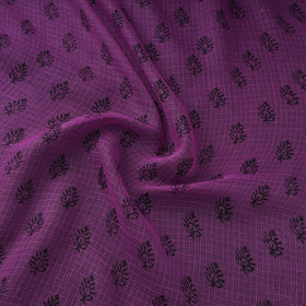 Natural Dyed Kota Doria Cotton Hand Block Bagh Print Fabric 15