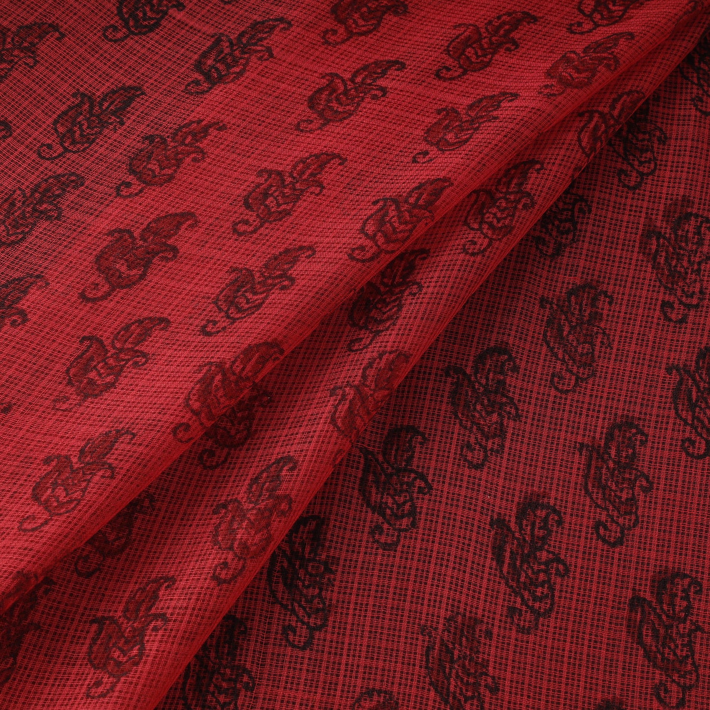 Natural Dyed Kota Doria Cotton Hand Block Bagh Print Fabric 16