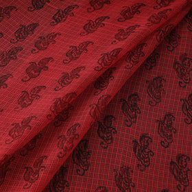 Natural Dyed Kota Doria Cotton Hand Block Bagh Print Fabric 16