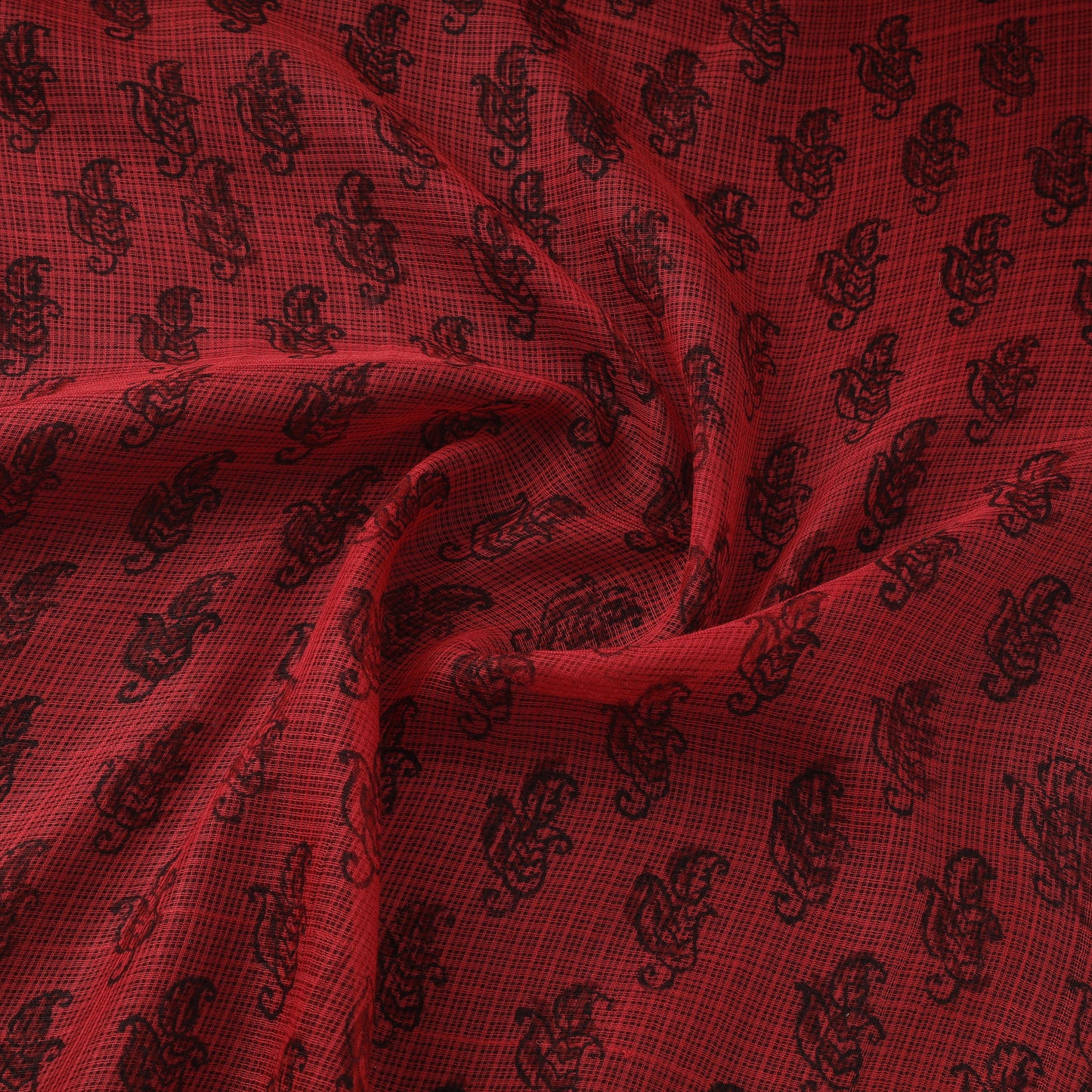 Natural Dyed Kota Doria Cotton Hand Block Bagh Print Fabric 16