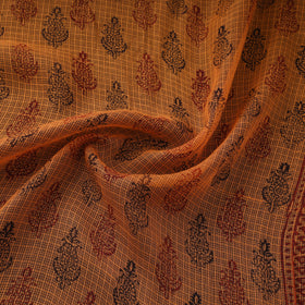 Natural Dyed Kota Doria Cotton Hand Block Bagh Print Fabric 18