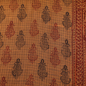 Natural Dyed Kota Doria Cotton Hand Block Bagh Print Fabric 18