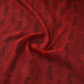 Natural Dyed Kota Doria Cotton Hand Block Bagh Print Fabric 19