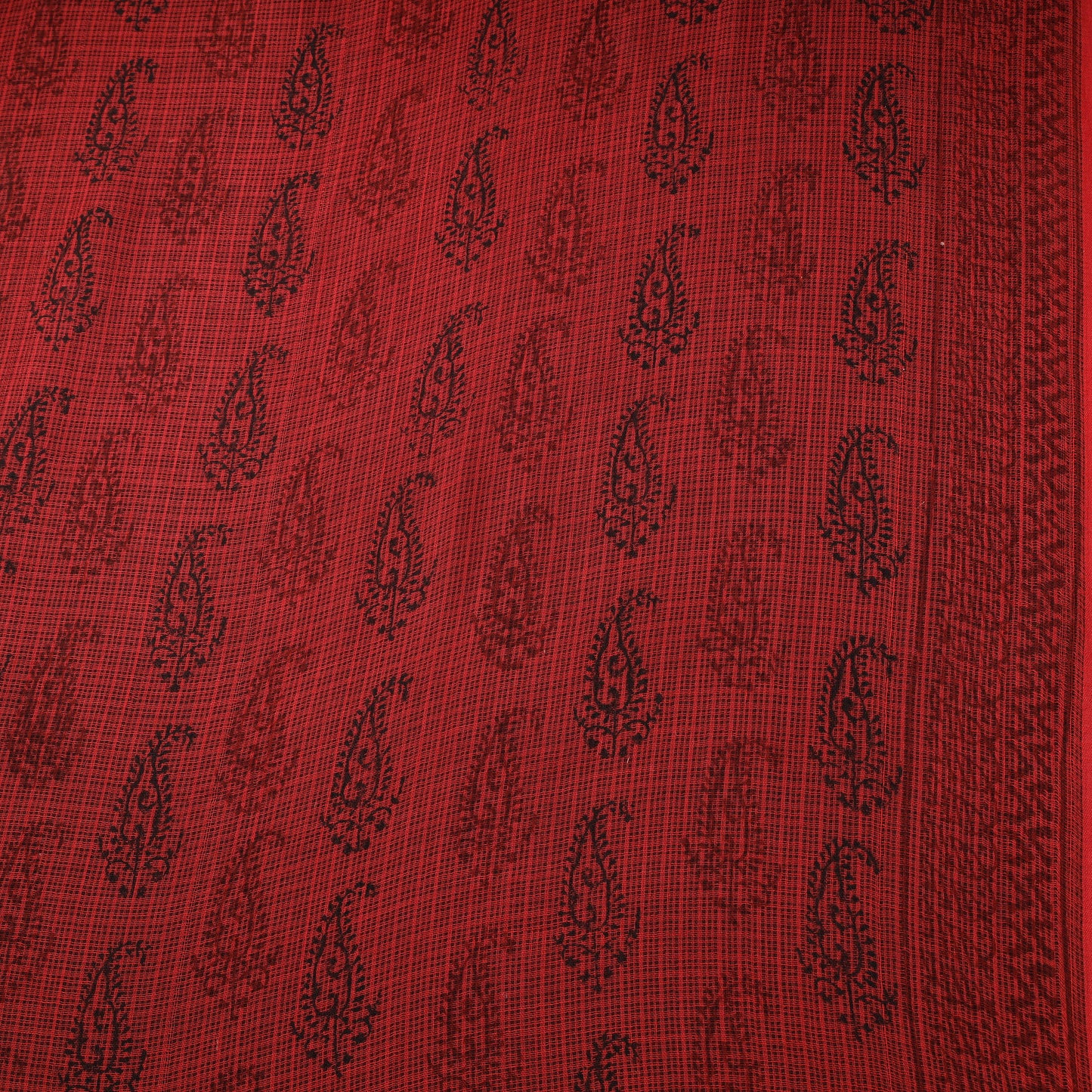 Natural Dyed Kota Doria Cotton Hand Block Bagh Print Fabric 19