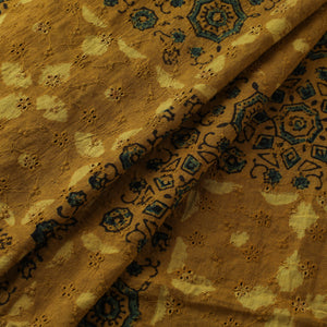 Hakoba Hand Block Ajrakh Print Natural Dyed Cotton Fabric 123