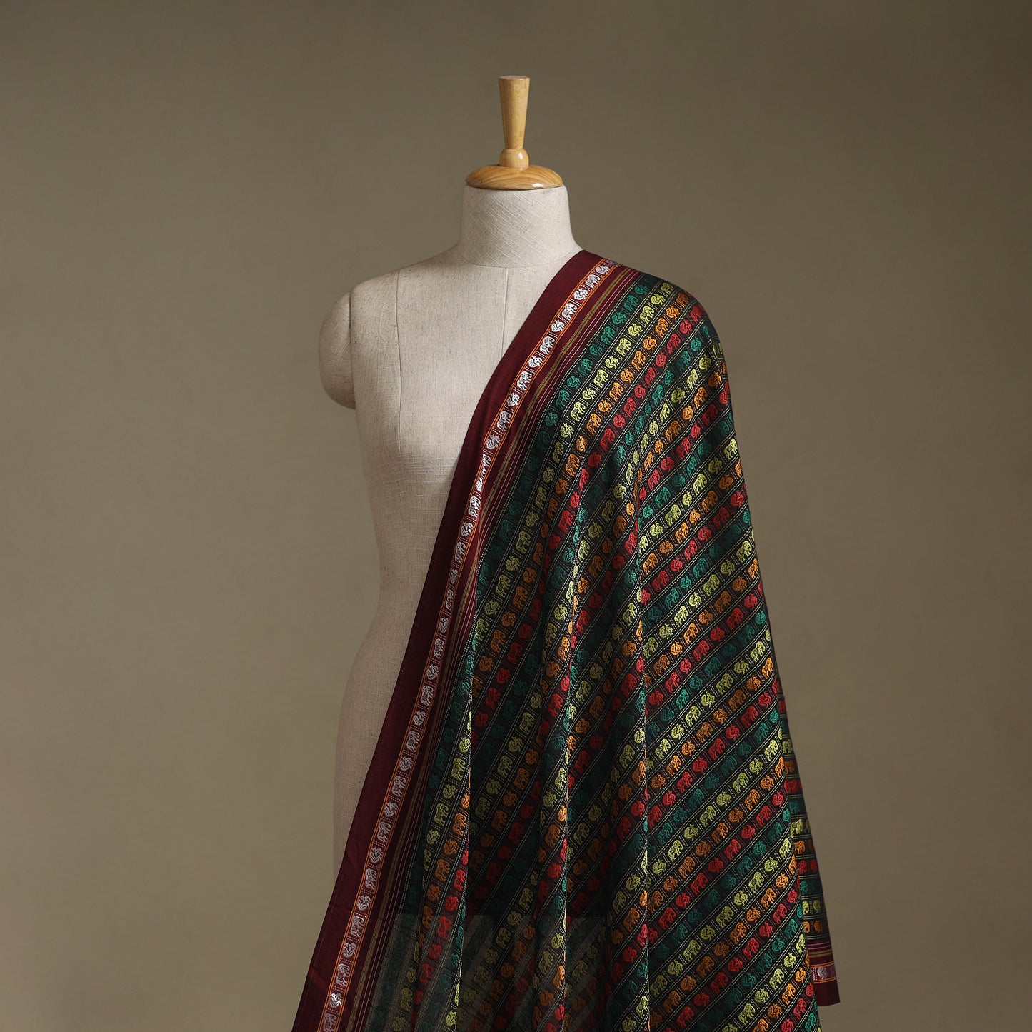 Khun Weave Silk Cotton Fabric 02