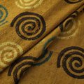 Yellow - Hakoba Hand Block Ajrakh Print Natural Dyed Cotton Fabric 125