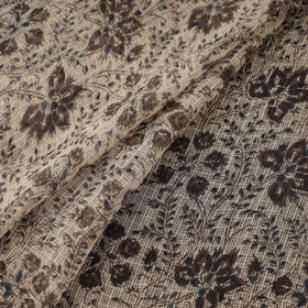 Pedana Hand Block Print Natural Dyed Kota Doria Cotton Kalamkari Fabric 05