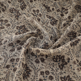 Pedana Hand Block Print Natural Dyed Kota Doria Cotton Kalamkari Fabric 05