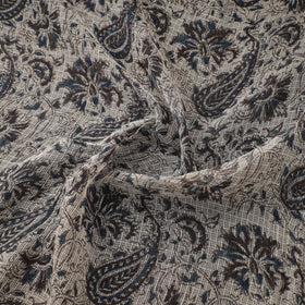 Pedana Hand Block Print Natural Dyed Kota Doria Cotton Kalamkari Fabric 06