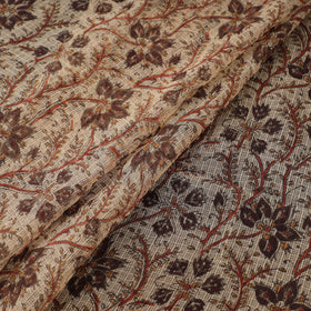 Pedana Hand Block Print Natural Dyed Kota Doria Cotton Kalamkari Fabric 08