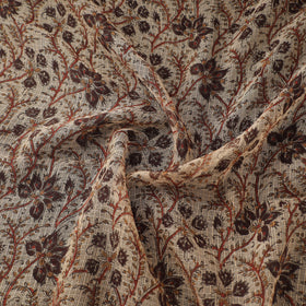 Pedana Hand Block Print Natural Dyed Kota Doria Cotton Kalamkari Fabric 08