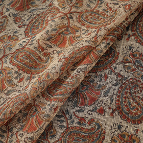 Pedana Hand Block Print Natural Dyed Kota Doria Cotton Kalamkari Fabric 09